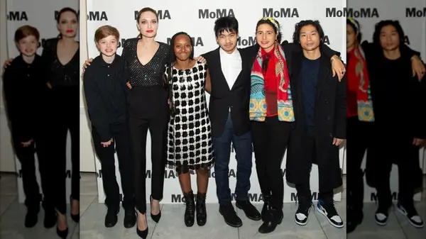 Zahara Jolie with her family on the red carpet