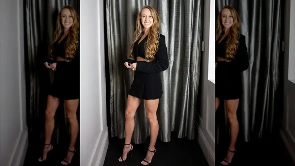 Brittany Mahomes in a black dress