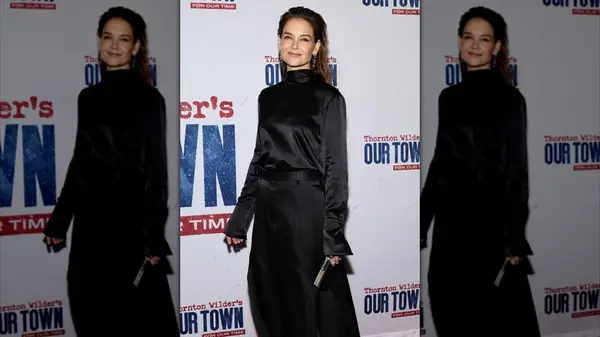 Katie Holmes on the red carpet in 2024 in black