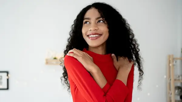 Woman in comfortable sweater