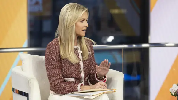 Ainsley Earhardt in a tweed jacket