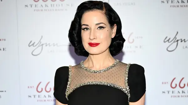 Dita Von Teese on the red carpet