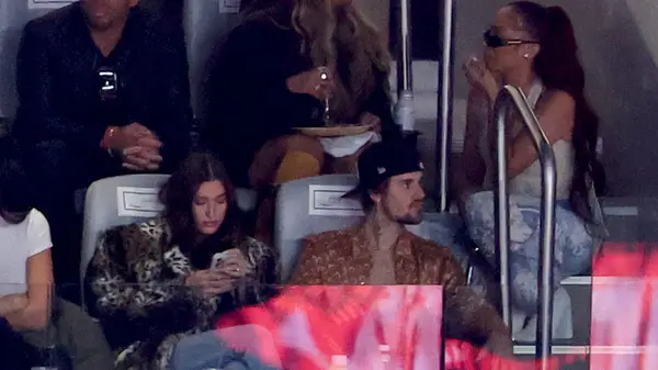 The Biebers at SuperBowl