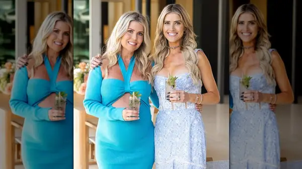 Christina Haack wearing a floral dress