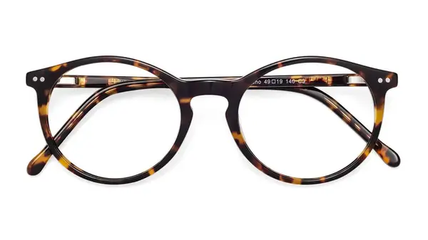 Tortoise Narrow Acetate Trapezoid Eyeglasses by Echo