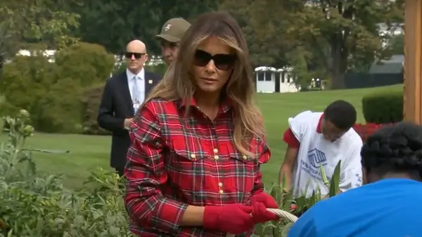Melania Trump in the White House Garden