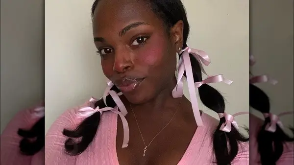 Young woman with bows in her hair 