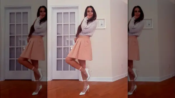 Woman wearing heels with socks