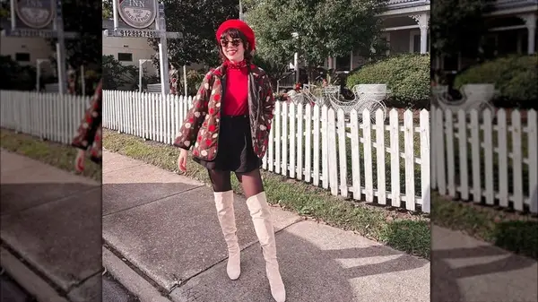 woman in vintage outfit