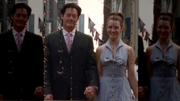 Charlotte and Trey outside Tiffany