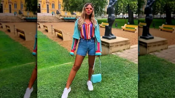 Woman in shirt and shorts