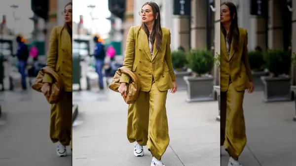 Woman in a pant suit 