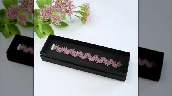 pastel pink choker