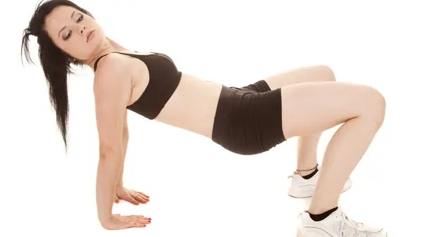 Woman doing crab crawl