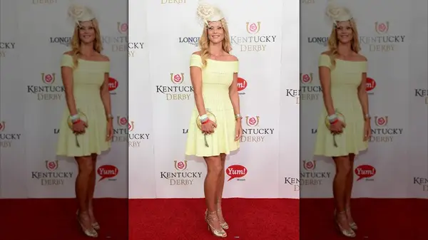 A photo of Elin Nordegren posing for a photo at Kentucky Derby