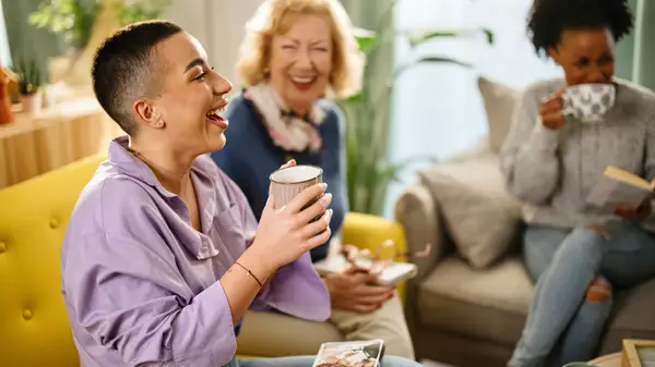 People gathered for a book club