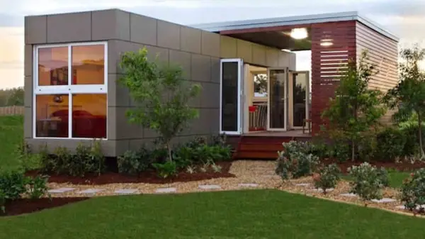 grey rectangular cottage