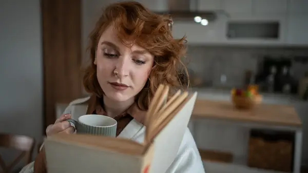 Woman reading a book