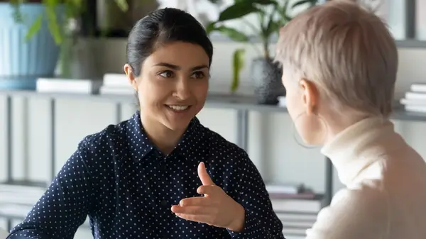 Two women having a job interview