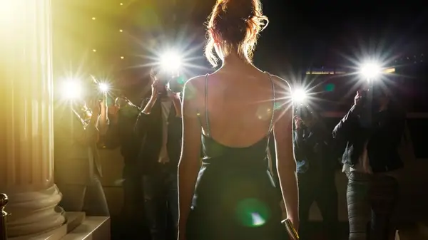 Woman being photographed 