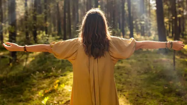 Women linked together in a circle