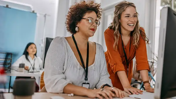 Working in an office