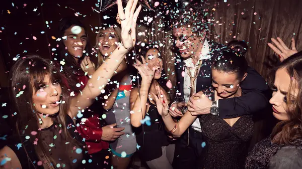 Partying and dancing