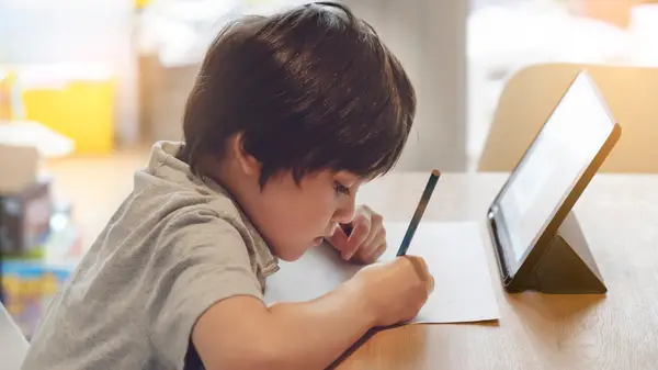 A child doing his homework