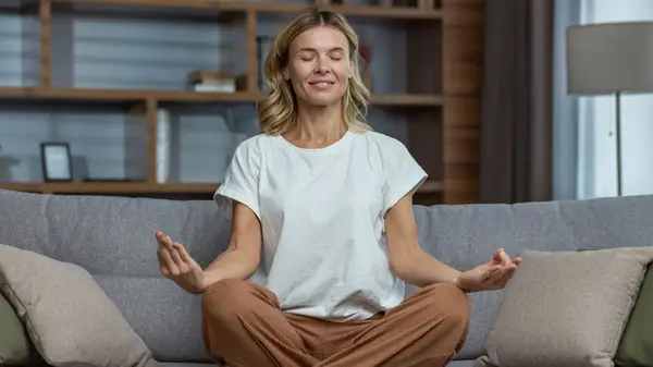 Woman meditating