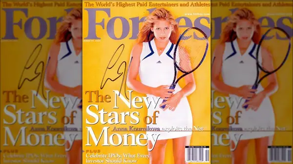Anna Kournikova on the cover of Forbes
