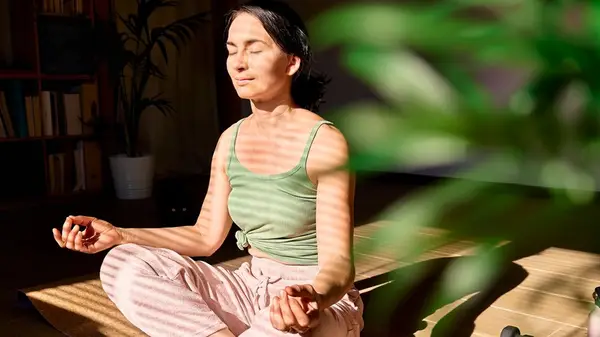 woman meditating