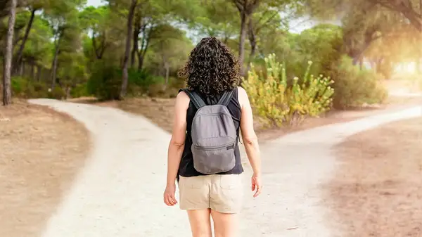 woman choosing a path 