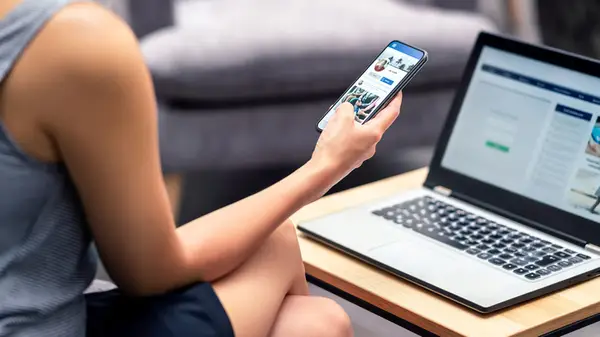 Person on social media