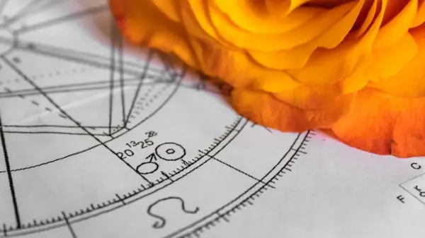 Natal chart with sun and Mars placements