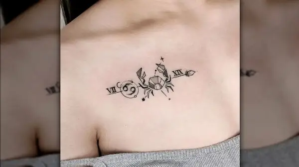 Cancer chest tattoo