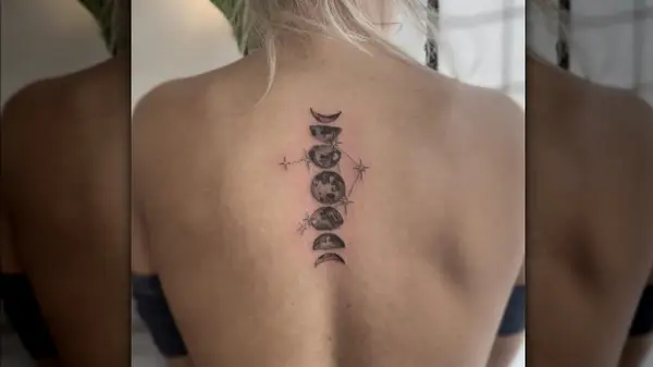Moon phases tattoo
