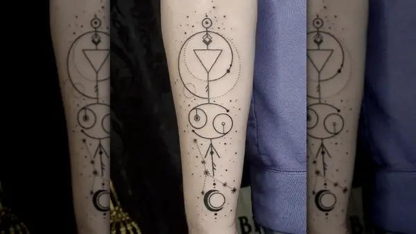 Geometric Cancer tattoo