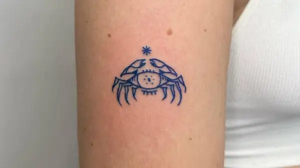 Blue crab tattoo
