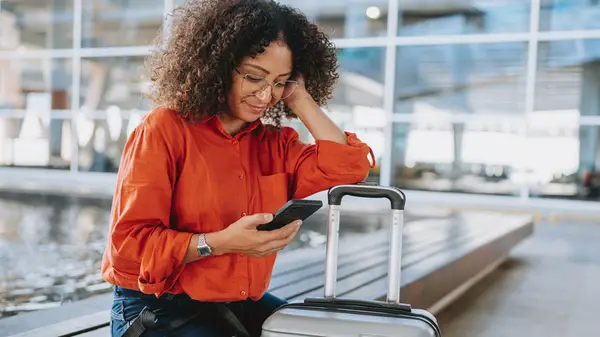 Woman with a suitcase