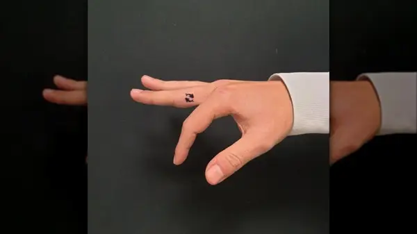 Pisces fish finger tattoo