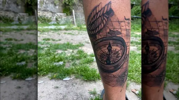 Compass tattoo
