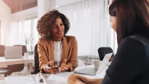Two women in a job interview 