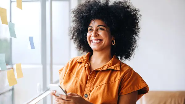 Happy person at work