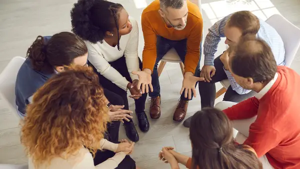 Group holding a serious discussion