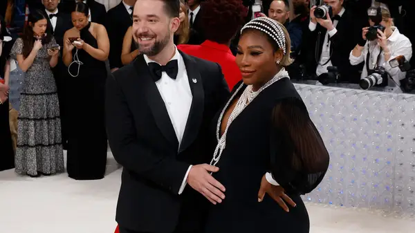 Serena Williams with husband