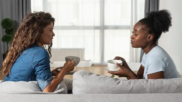 People talking on couch