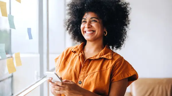 Woman at work smiling