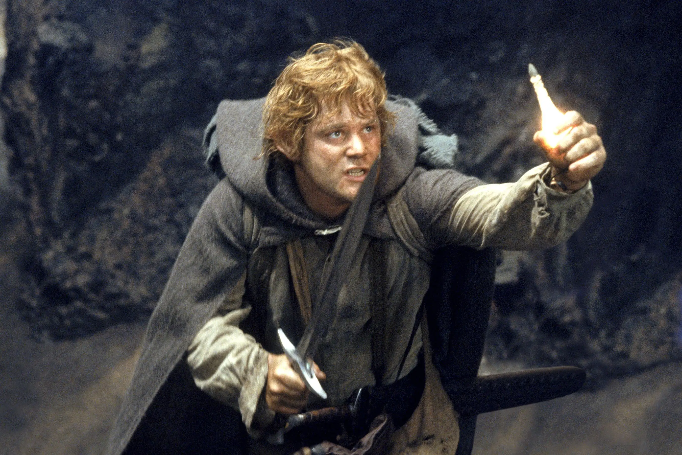 Sean Astin com a Samwise lluitant contra Shelob