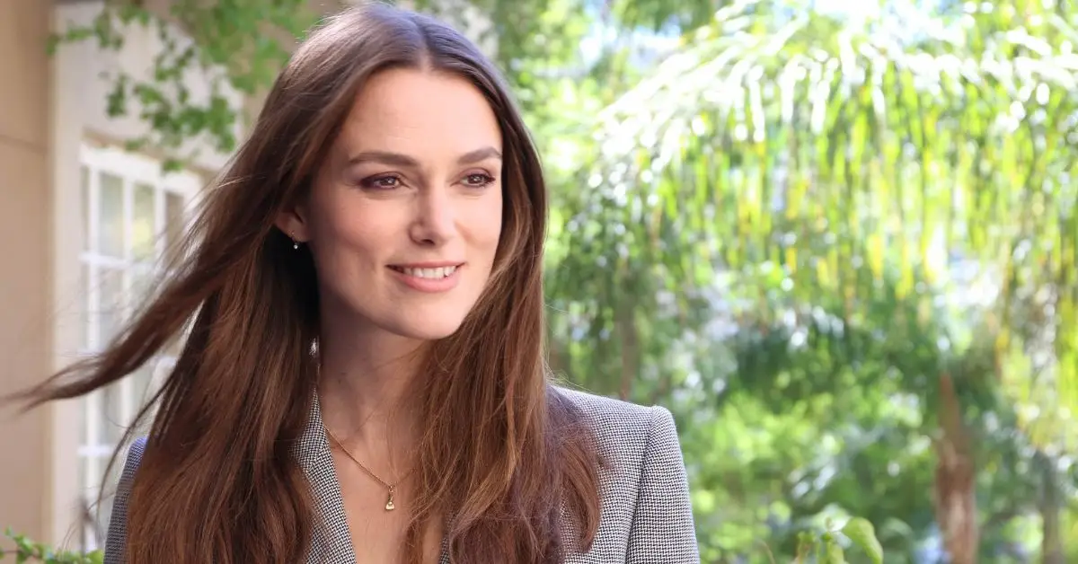 Keira Knightley på presskonferensen för Colette
