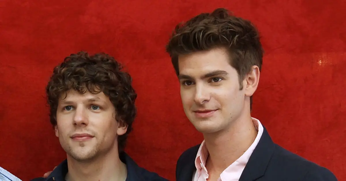 Andrew Garfield och Jesse Eisenberg på röda mattan